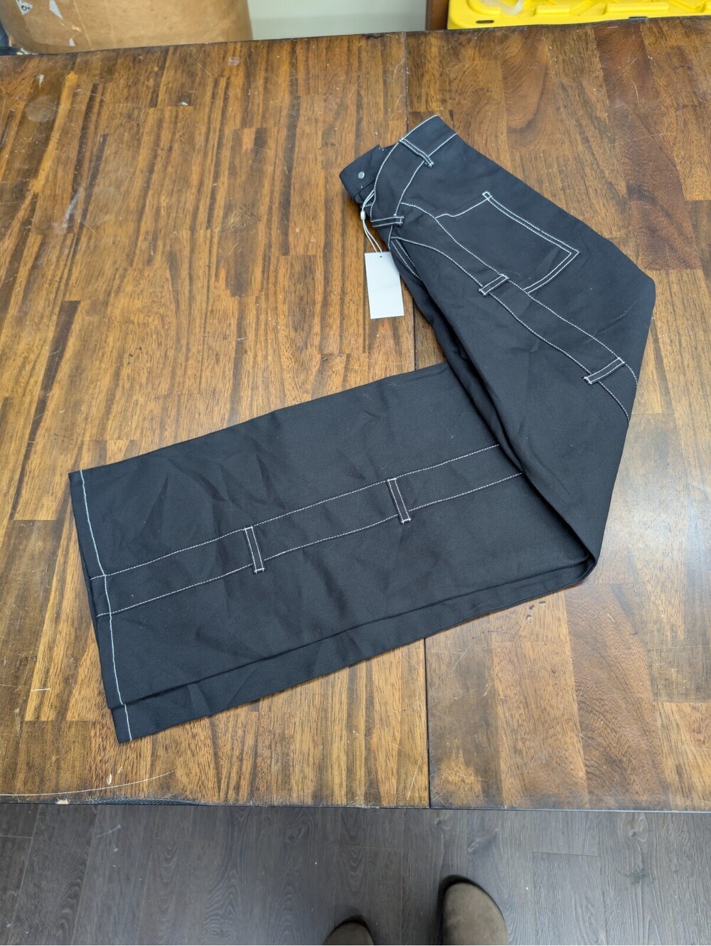 Eitan Broude The Plumber Pants Contrast Stitch Size S Black